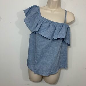 NWOT Free people one shoulder ruffle blouse small